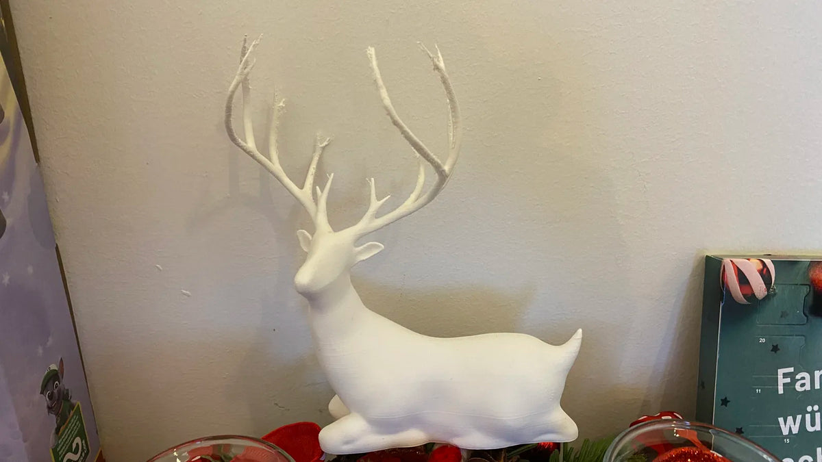 Resting Christmas Deer (designer photo)