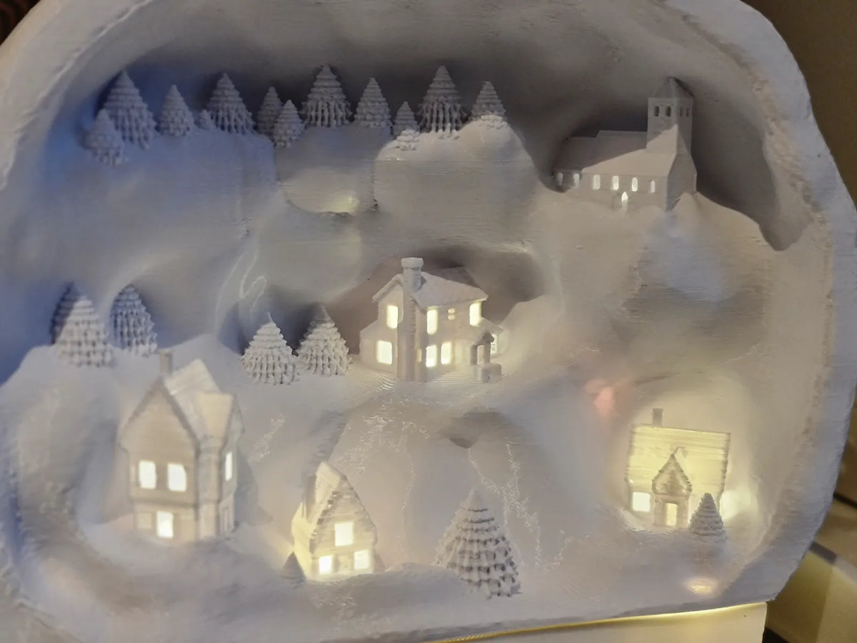Christmas Snow Globe Town (designer photo)