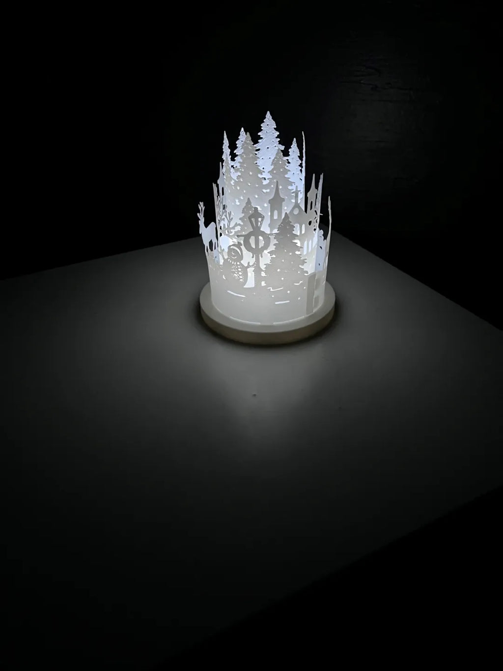 Deer and Snowman Lantern (designer photo)