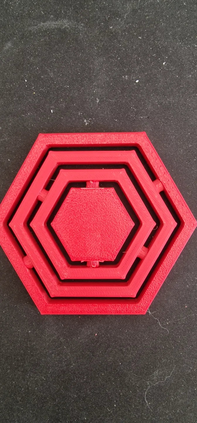 Hexagon Spinner Coaster (designer photo)