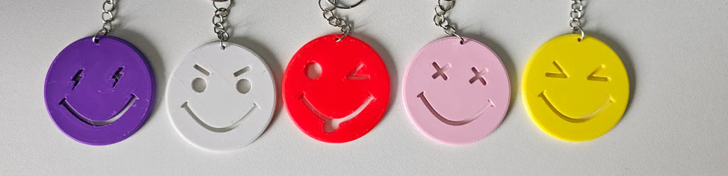 Smiley Face Keychains (designer photo)