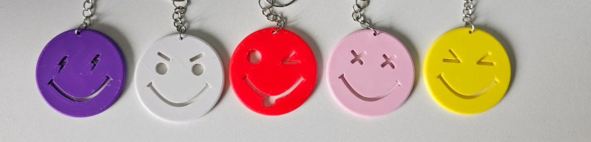 Smiley Face Keychains (designer photo)
