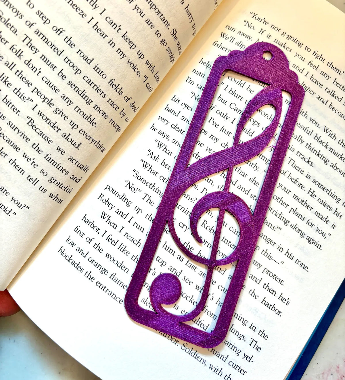 Treble Clef Bookmark (designer photo)