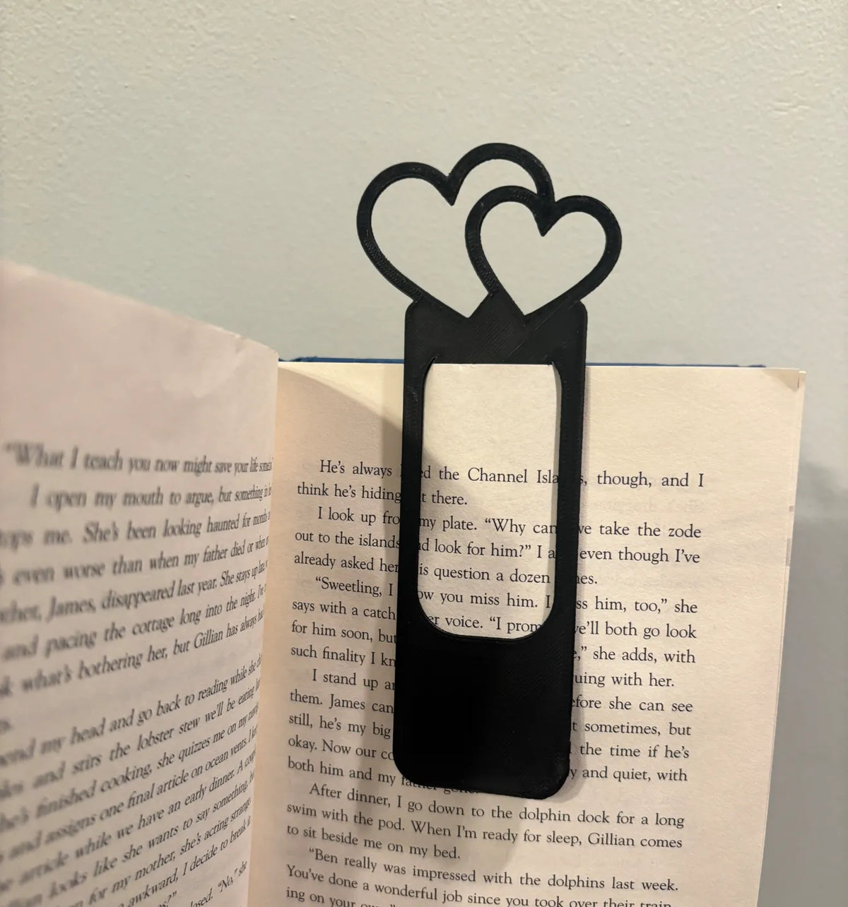 Double Heart Bookmark (designer photo)