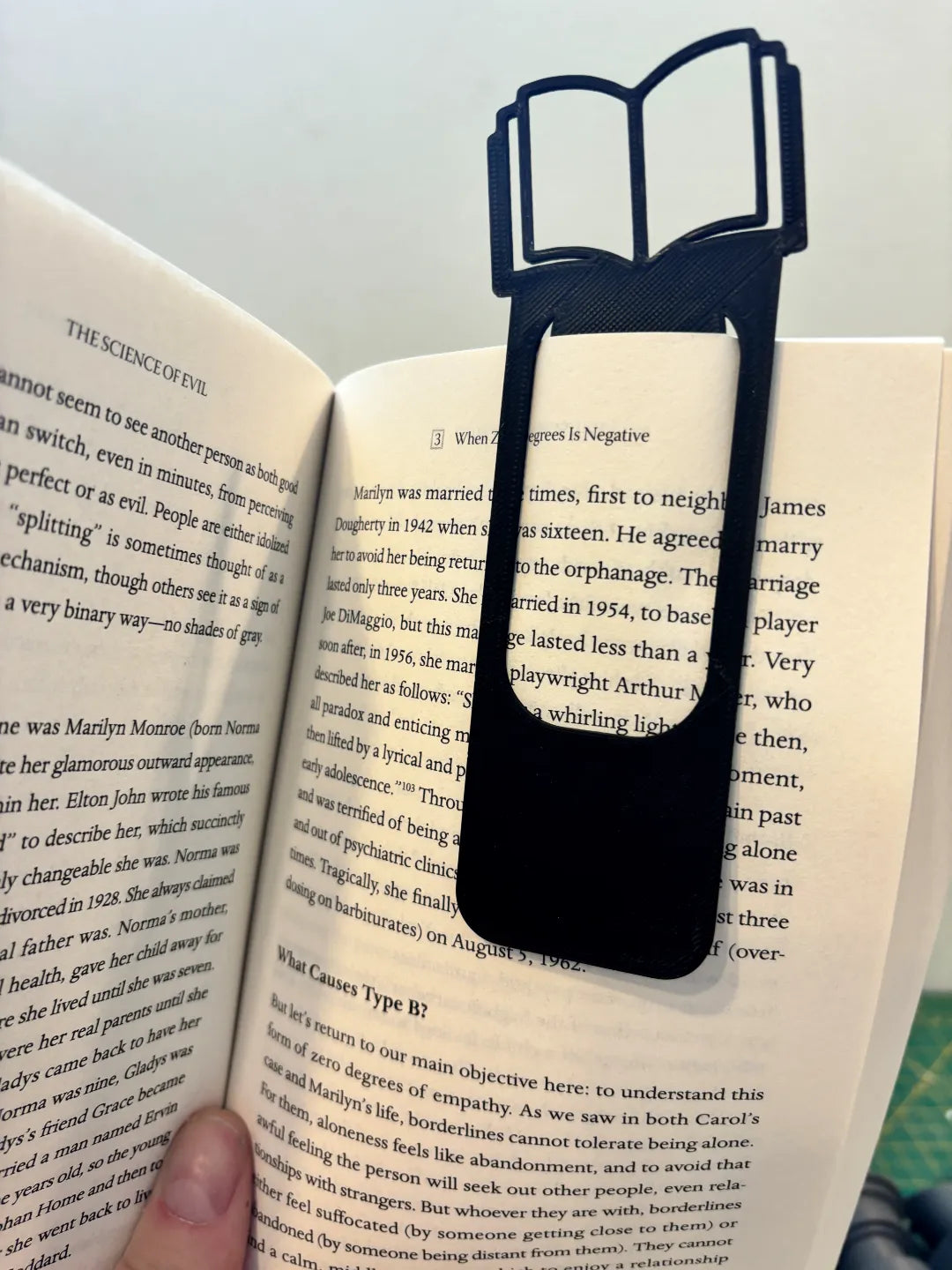 Open Book Bookmark (designer photo)