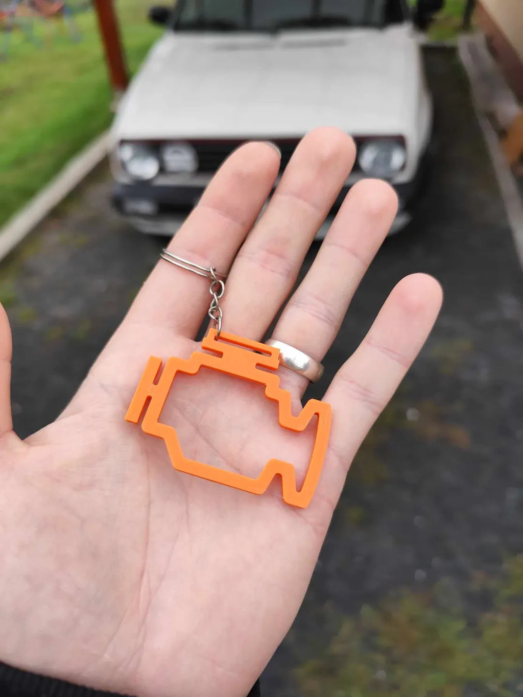 Check Engine Light Keychain (designer photo)