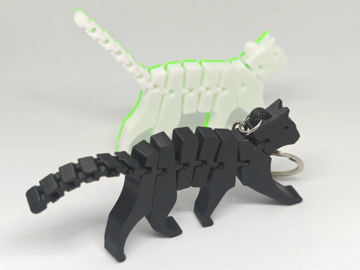 Flexi Cat Keychain (designer photo)
