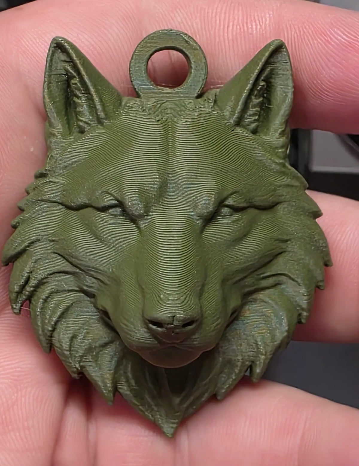 Wolf Head Keychain (designer photo)