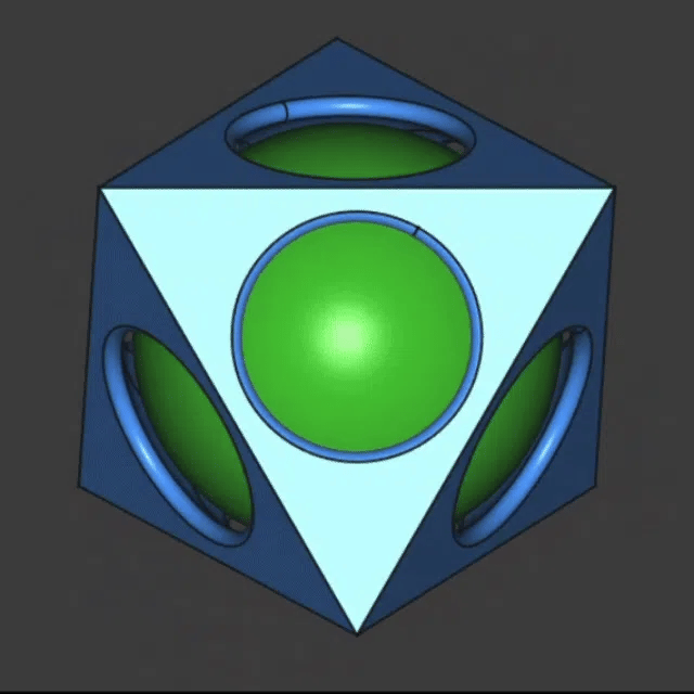 Sphere in Octahedron Spinner (designer photo)