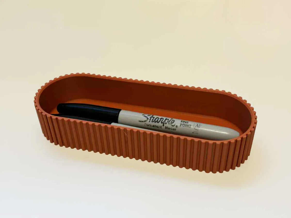 Slim Ribbed Desk Tray (designer photo)