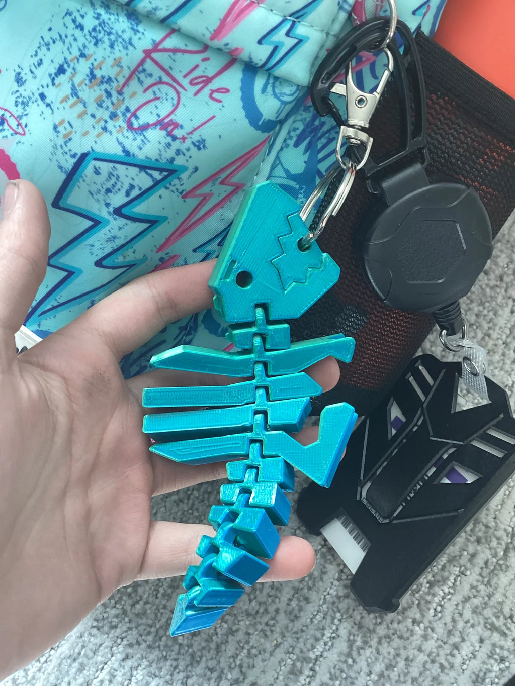Flexi Spinosaurus with Keychain (designer photo)