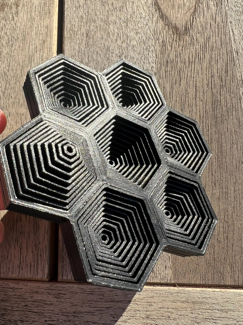 Optical Hex Fidget (designer photo)