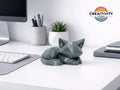 Low-Poly Sleeping Cat Soma (designer photo)