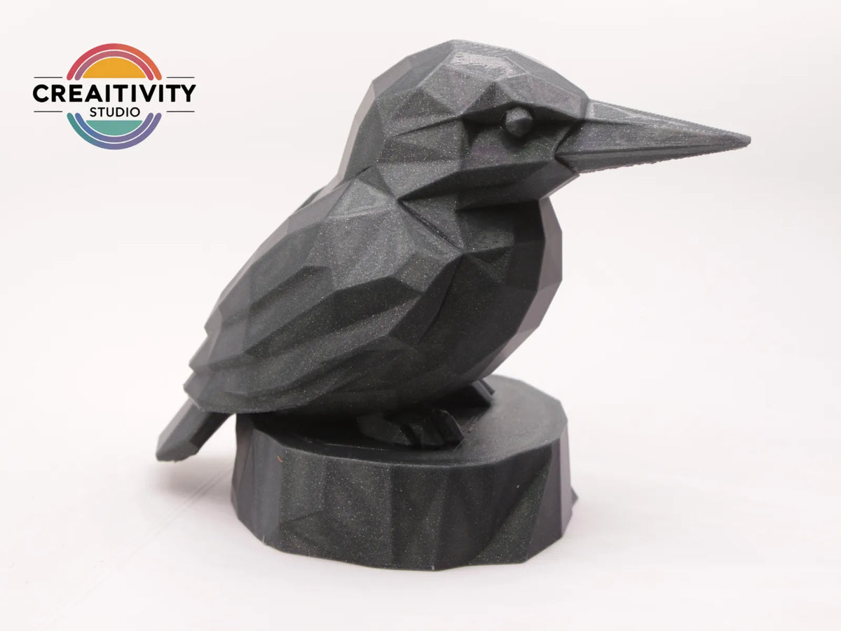 Low-Poly Kingfisher "Sentinel" (designer photo)