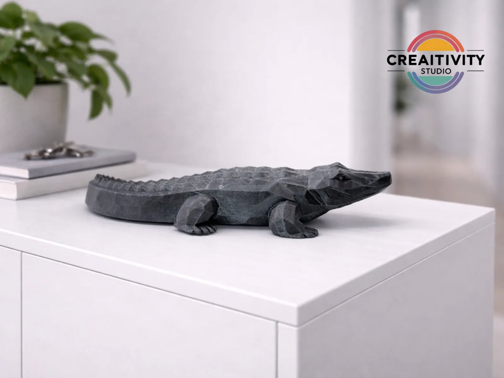 Low-Poly Crocodile "Basilisk" (designer photo)