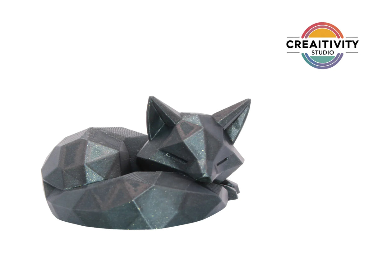 Low-Poly Sleeping Fox (designer photo)