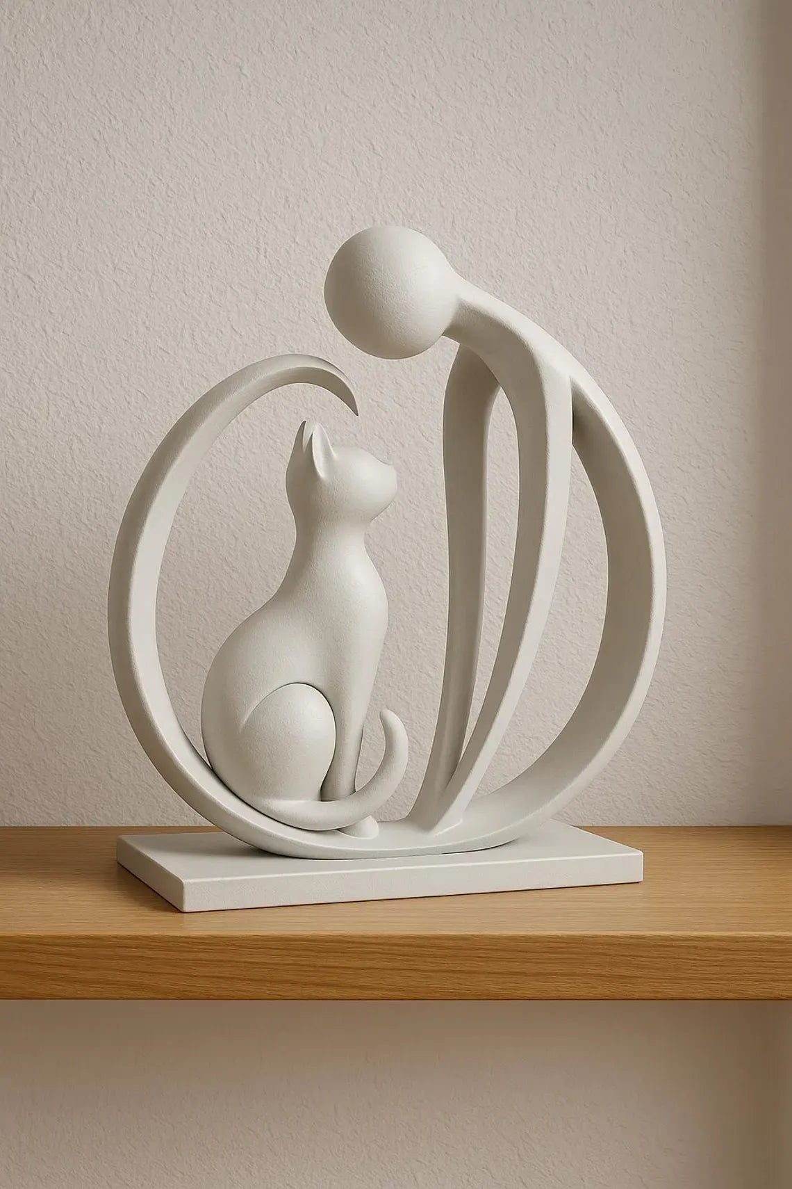 Silent Bond Human & Cat Sculpture (designer photo)