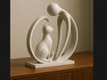 Silent Bond Human & Cat Sculpture (designer photo)