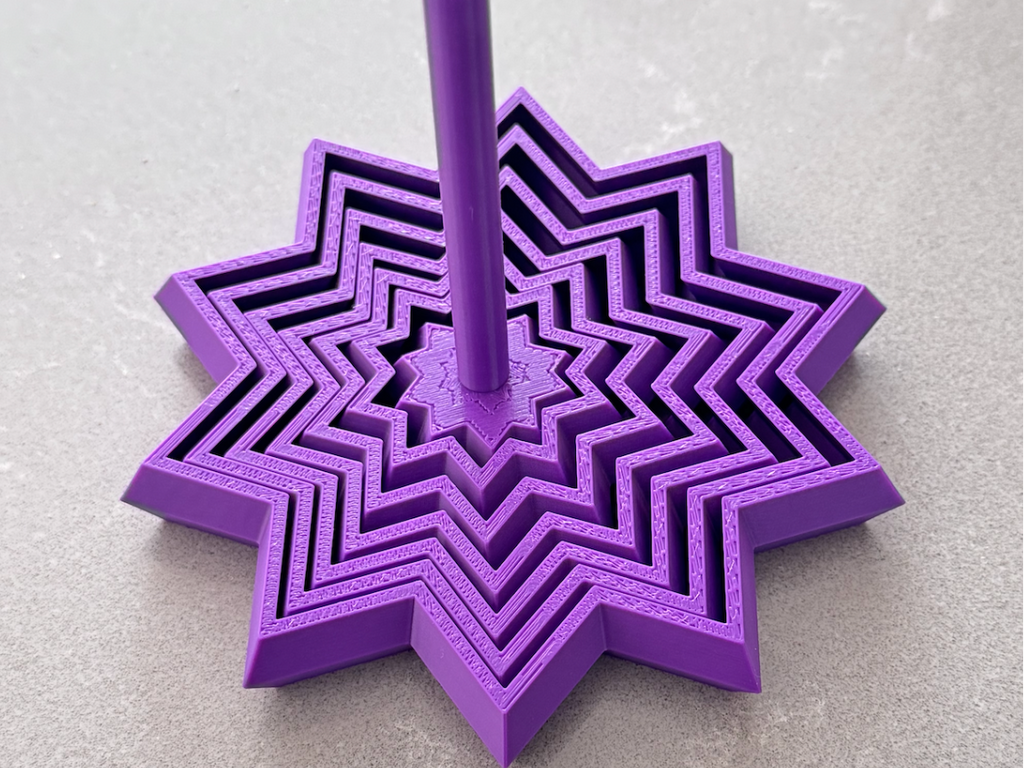 10-Sided Star Fidget close-up (designer photo)