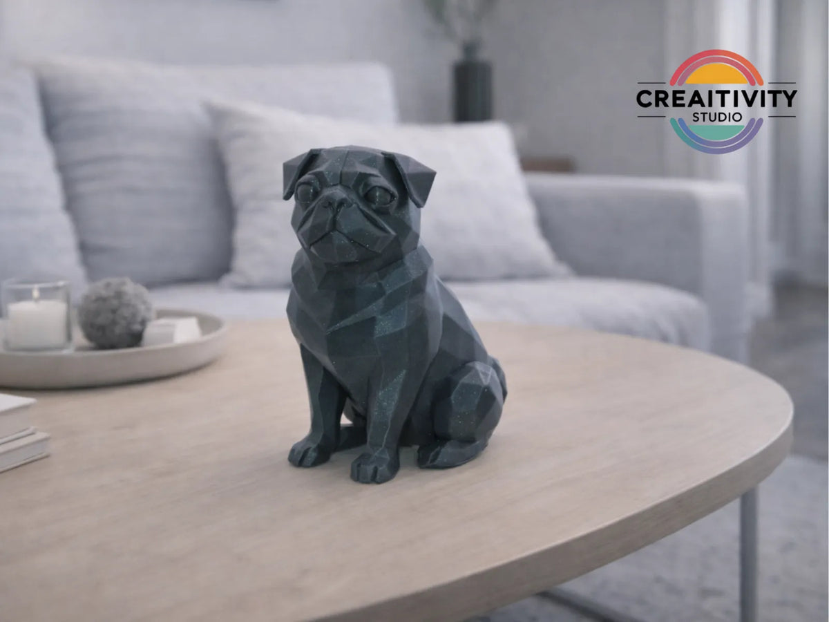 Low-Poly Pug (designer photo)