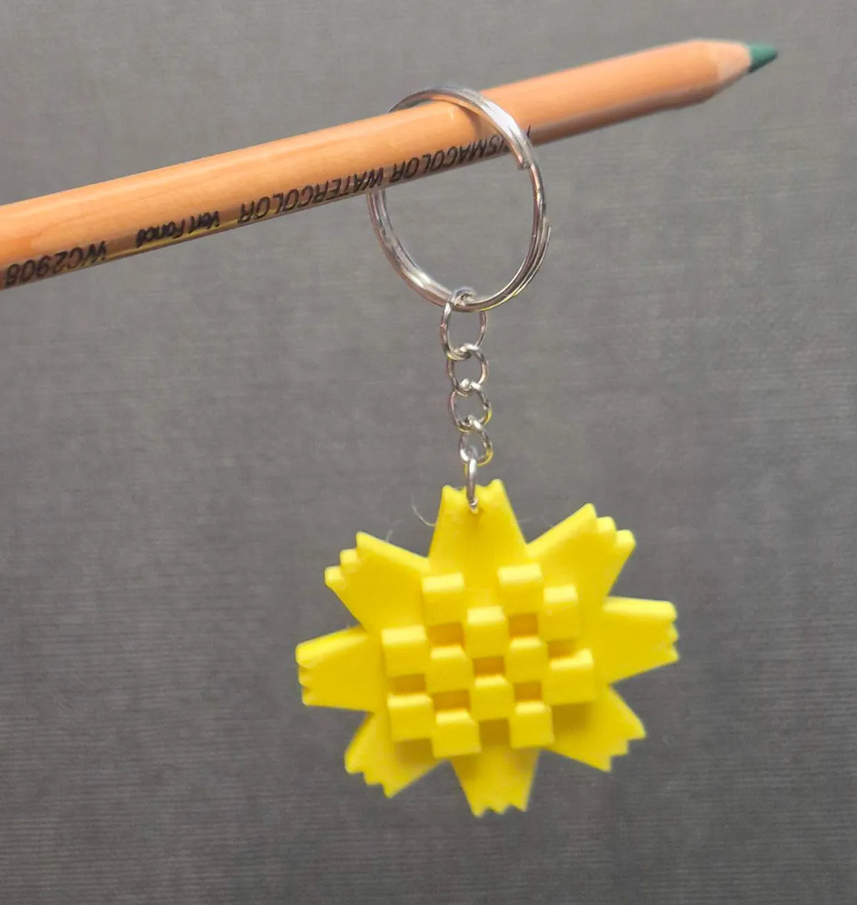 Pixel Flower Keychain (designer photo)