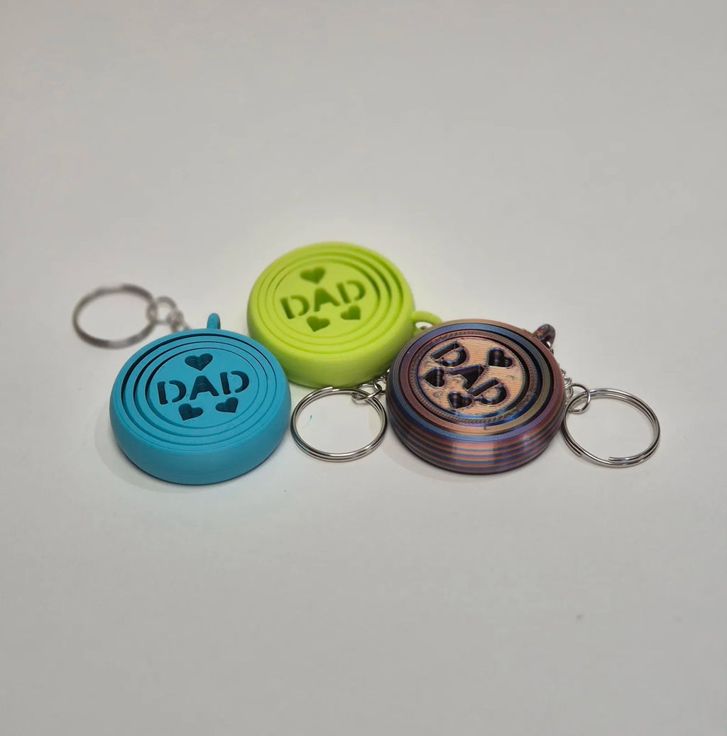 Dad Heart Gyro Keychain (designer photo)