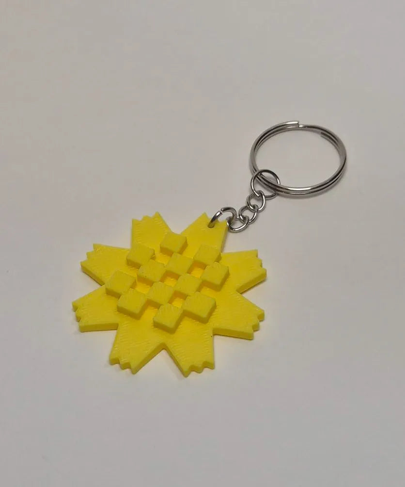 Pixel Flower Keychain (designer photo)