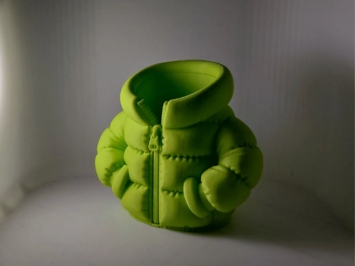 Puffer Jacket Pencil Holder (designer photo)