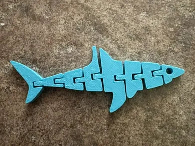 Articulated Shark Keychain (designer photo)